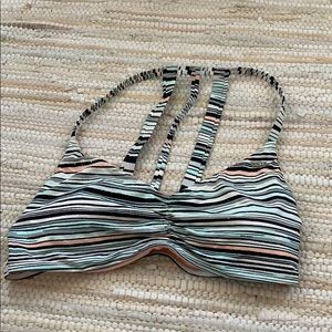 Roxy striped bikini top